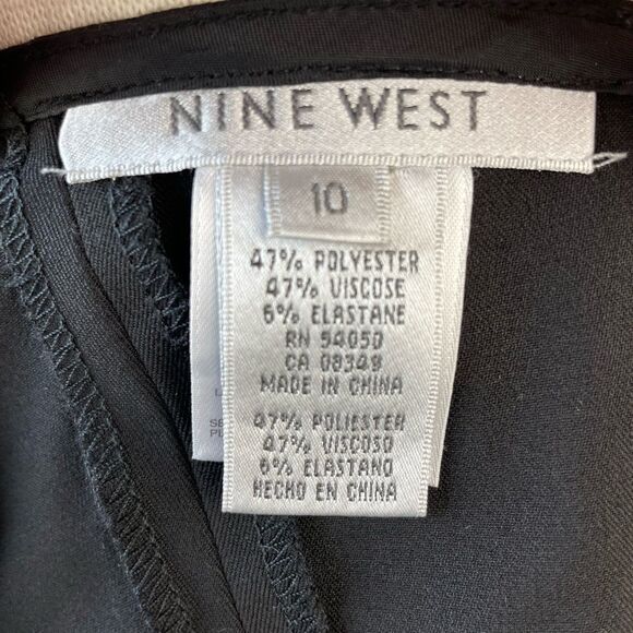 Nine West Black Midi Skirt Size 10 EUC - Picture 7 of 7